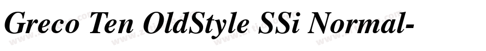 Greco Ten OldStyle SSi Normal字体转换